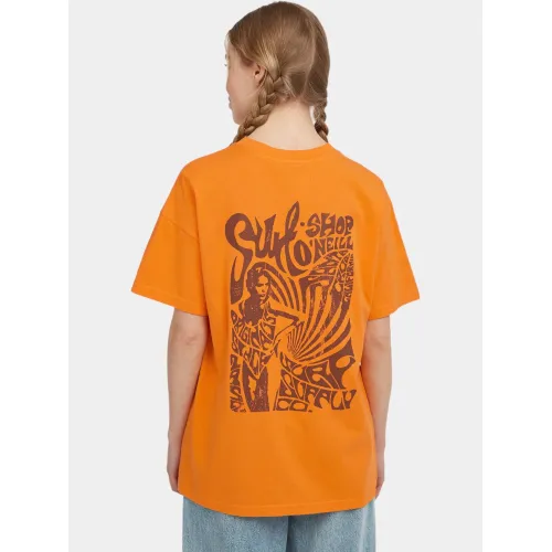 O'Neill O Riginals Back Print T-Shirt Női Póló 12531-Mango Punch