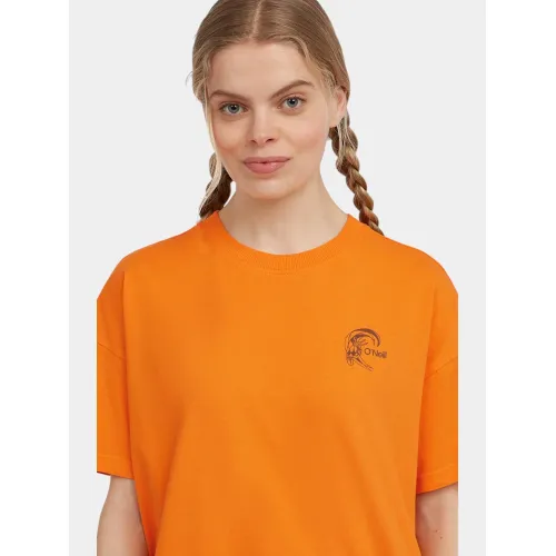 O'Neill O Riginals Back Print T-Shirt Női Póló 12531-Mango Punch