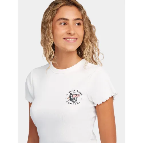 O'Neill O Neill Rib T-Shirt Női Póló 11010-Snow White