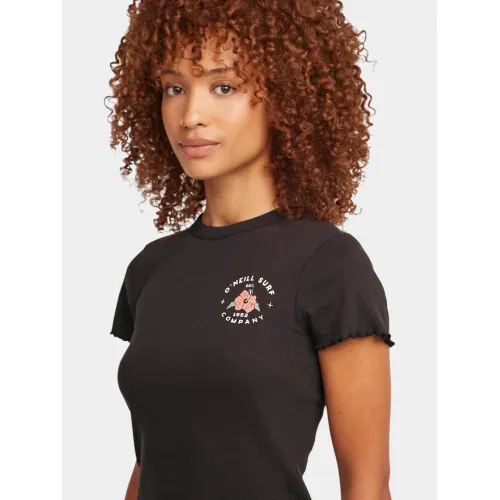 O'Neill O Neill Rib T-Shirt Női Póló 19010-Black Out