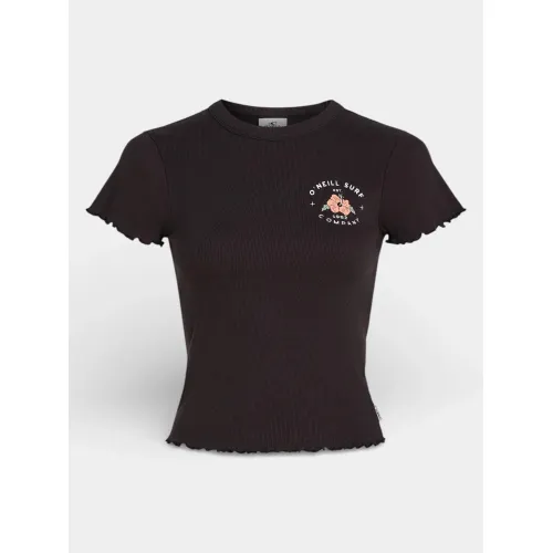O'Neill O Neill Rib T-Shirt Női Póló 19010-Black Out