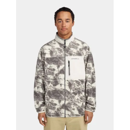 O'Neill O Neill Must-Have High Pile Fz Fleece Férfi Polár, Softshell, Középréteg 38036-Grey Mountain Landscape