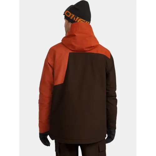 O'Neill FWC Cruz Block Snow Jacket Férfi Síkabát 47032-Coffee Bean Colour Block
