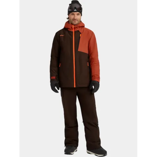 O'Neill FWC Cruz Block Snow Jacket Férfi Síkabát 47032-Coffee Bean Colour Block