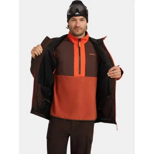 O'Neill FWC Cruz Block Snow Jacket Férfi Síkabát 47032-Coffee Bean Colour Block