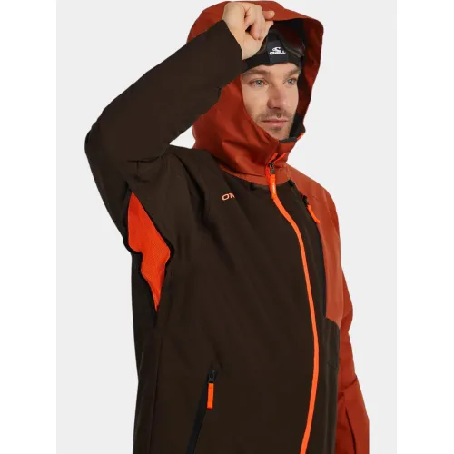 O'Neill FWC Cruz Block Snow Jacket Férfi Síkabát 47032-Coffee Bean Colour Block