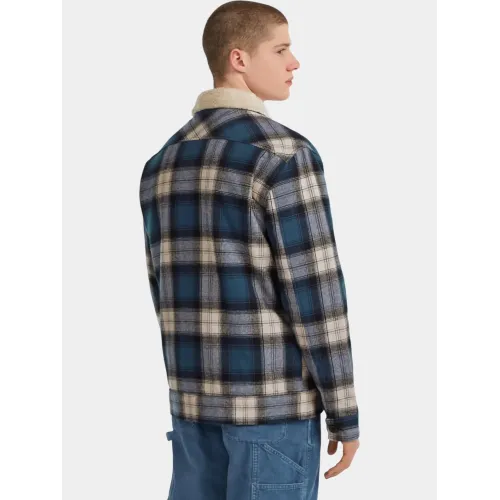 O'Neill O riginals Fleece Lined Jacket Férfi Utcai Kabát 35199-Mozart Blue Check