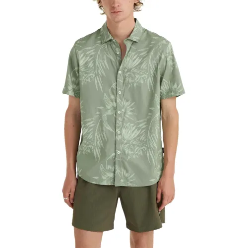 O'Neill Mix & Match Floral Shirt Férfi Ing 36054-Green Tonal Tropicana