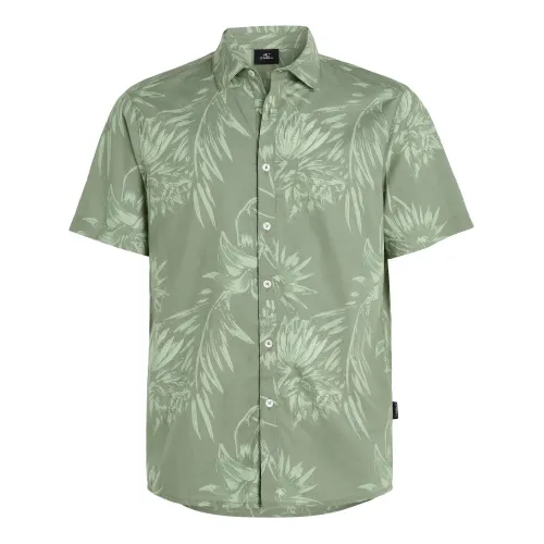 O'Neill Mix & Match Floral Shirt Férfi Ing 36054-Green Tonal Tropicana
