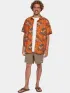 O'Neill O Neill Print Shirt Férfi Ing 32532-Orange Dipped Leaves