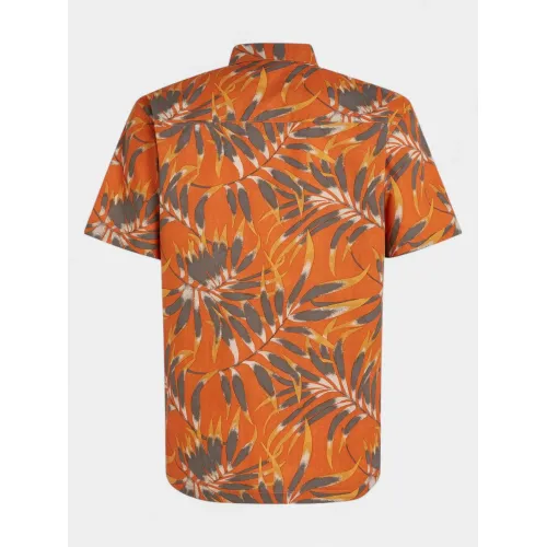 O'Neill O Neill Print Shirt Férfi Ing 32532-Orange Dipped Leaves