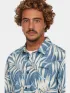 O'Neill O Neill Print Shirt Férfi Ing 35157-Blue Dipped Leaves