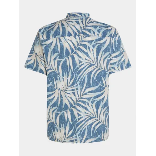 O'Neill O Neill Print Shirt Férfi Ing 35157-Blue Dipped Leaves