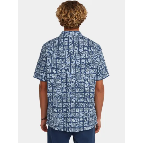 O'Neill O Neill Print Shirt Férfi Ing 35215-Dark Blue Bricks