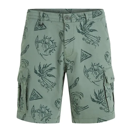 O'Neill Essentials Cargo Shorts Férfi Rövidnadrág 36058-Green Vintage Surfer