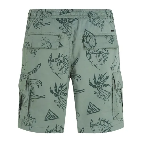 O'Neill Essentials Cargo Shorts Férfi Rövidnadrág 36058-Green Vintage Surfer