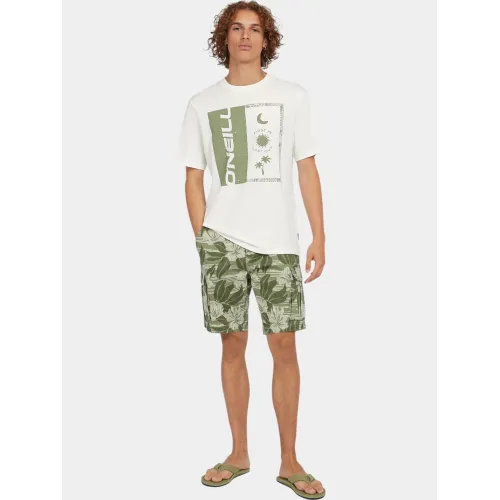 O'Neill Essentials Cargo Shorts Férfi Rövidnadrág 36090-Green Tonal Dusty Flower