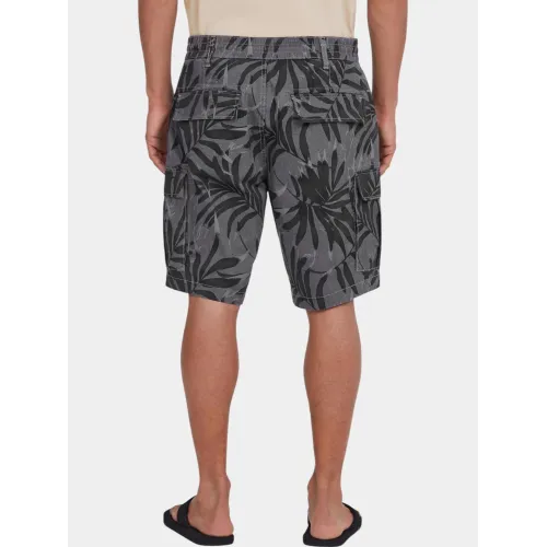 O'Neill Essentials Cargo Shorts Férfi Rövidnadrág 39124-Black Dipped Leaves
