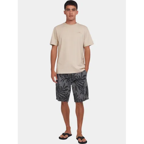 O'Neill Essentials Cargo Shorts Férfi Rövidnadrág 39124-Black Dipped Leaves