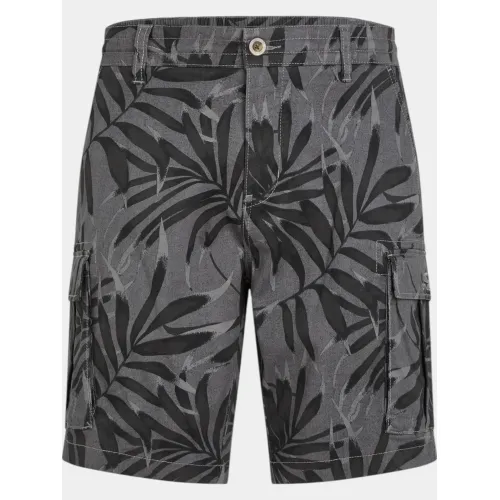 O'Neill Essentials Cargo Shorts Férfi Rövidnadrág 39124-Black Dipped Leaves
