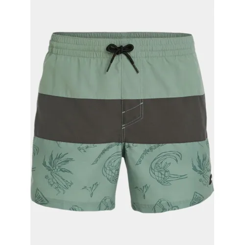 O'Neill Mix & Match Cali Block 15   Swim Shorts Férfi Beachshort 36058-Green Vintage Surfer