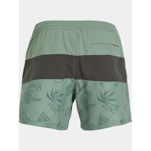 O'Neill Mix & Match Cali Block 15   Swim Shorts Férfi Beachshort 36058-Green Vintage Surfer