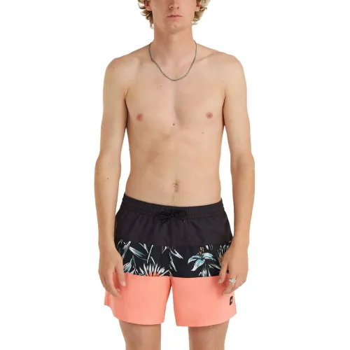 O'Neill Mix & Match Cali Block 15   Swim Shorts Férfi Beachshort 39081-Black Tropicana