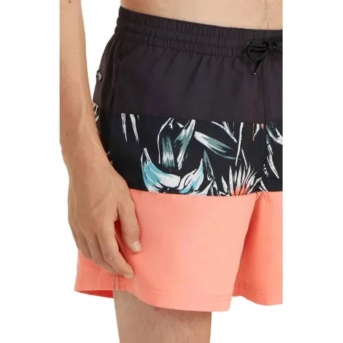 O'Neill Mix & Match Cali Block 15   Swim Shorts Férfi Beachshort 39081-Black Tropicana