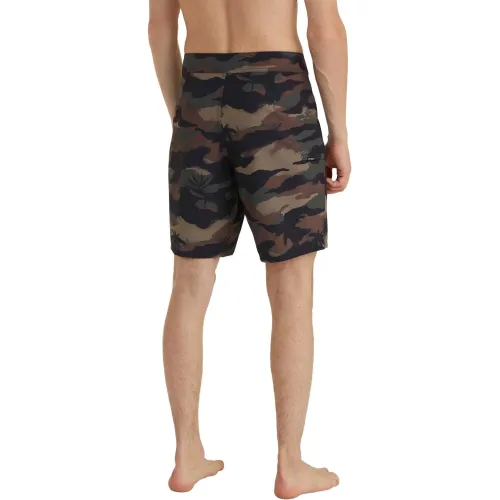 O'Neill Hyperfreak Heat Camo 19  Boardshorts Férfi Beachshort 36073-Green Heat Camo