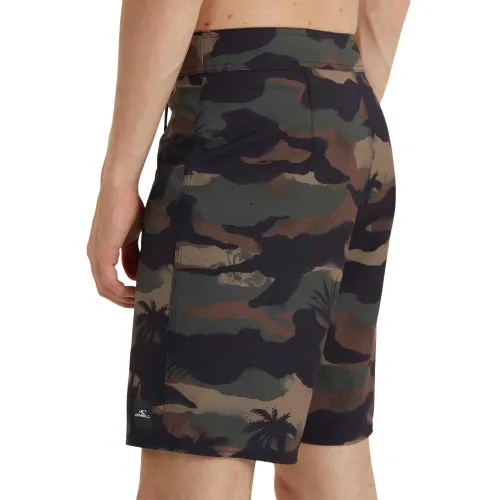 O'Neill Hyperfreak Heat Camo 19  Boardshorts Férfi Beachshort 36073-Green Heat Camo