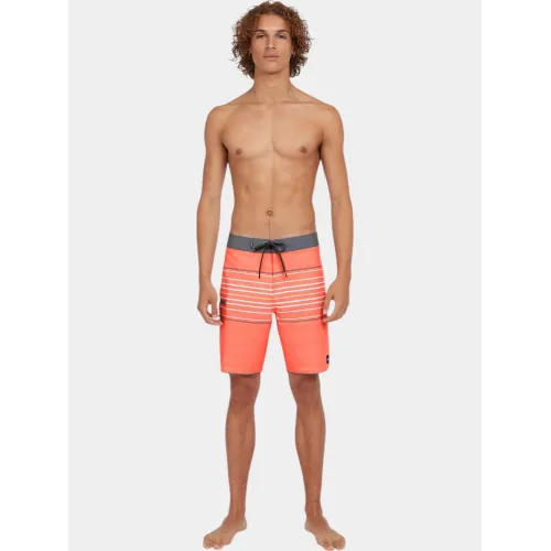 O'Neill Hyperfreak Heat Stripe Scallop 18  Boardshorts Férfi Beachshort 32541-Peach Echo Heat Stripe