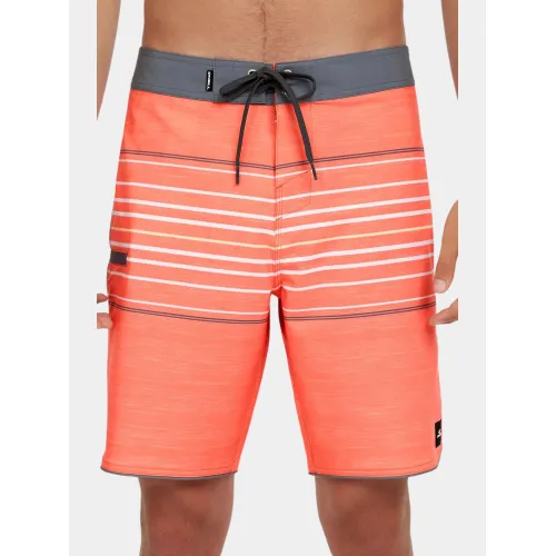 O'Neill Hyperfreak Heat Stripe Scallop 18  Boardshorts Férfi Beachshort 32541-Peach Echo Heat Stripe
