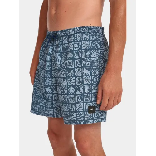 O'Neill O Neill Print 16   Swimshorts Férfi Beachshort 35215-Dark Blue Bricks