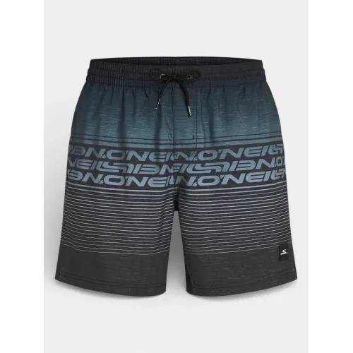 O'Neill O Neill Logo Stripe 16   Swimshorts Férfi Beachshort 29039-Black Out Heritage O Neill St