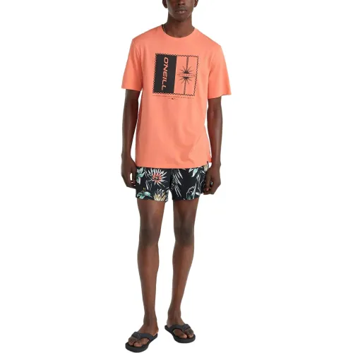 O'Neill Mix & Match Palm T-Shirt Férfi Póló 12517-Living Coral