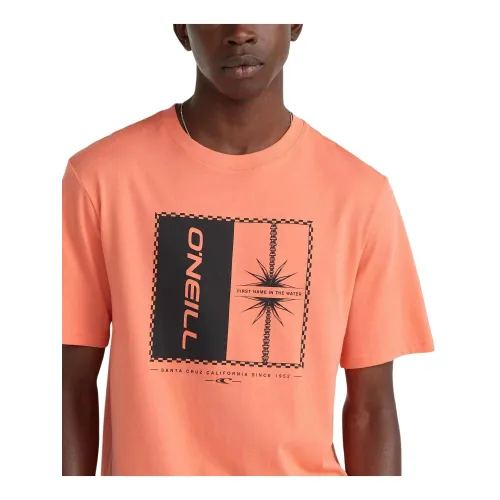O'Neill Mix & Match Palm T-Shirt Férfi Póló 12517-Living Coral