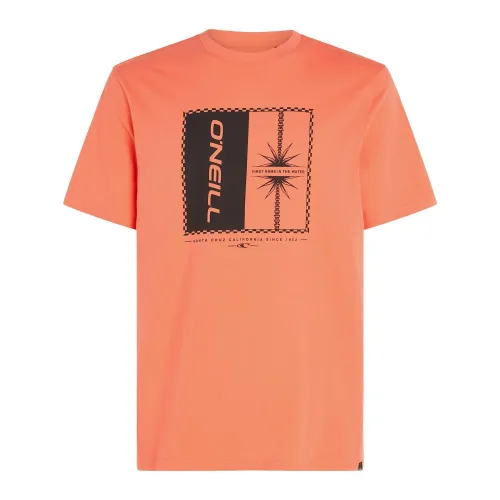 O'Neill Mix & Match Palm T-Shirt Férfi Póló 12517-Living Coral