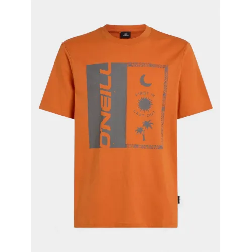 O'Neill O Neill Front Print T-Shirt Férfi Póló 12528-Cinnamon Stick