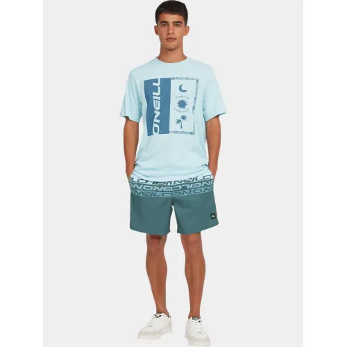 O'Neill O Neill Front Print T-Shirt Férfi Póló 15072-Morning Glory