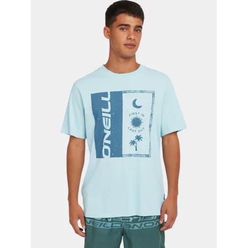 O'Neill O Neill Front Print T-Shirt Férfi Póló 15072-Morning Glory