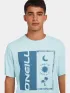 O'Neill O Neill Front Print T-Shirt Férfi Póló 15072-Morning Glory