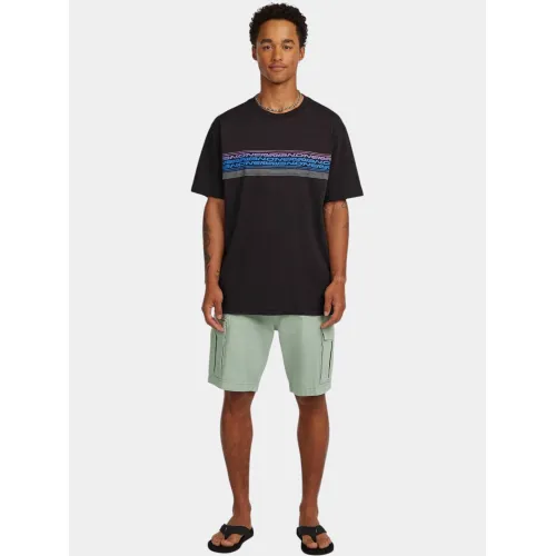 O'Neill O Neill Logo Stripe T-Shirt Férfi Póló 19010-Black Out