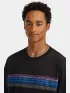 O'Neill O Neill Logo Stripe T-Shirt Férfi Póló 19010-Black Out