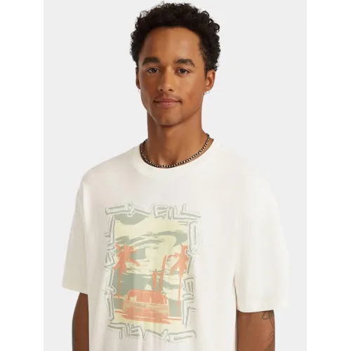 O'Neill O Neill Photo Front Print T-Shirt Férfi Póló 11010-Snow White