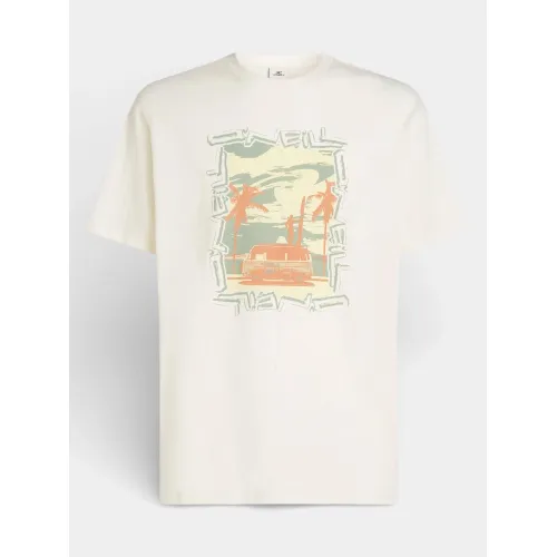 O'Neill O Neill Photo Front Print T-Shirt Férfi Póló 11010-Snow White