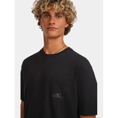 O'Neill O Neill Slub Chest Pocket T-Shirt Férfi Póló 19010-Black Out