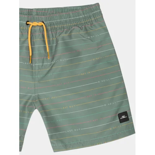 O'Neill Mix & Match Cali First 13   Swim Shorts Junior-Gyerek Beachshort 36070-Lily Pad First Name Stripe