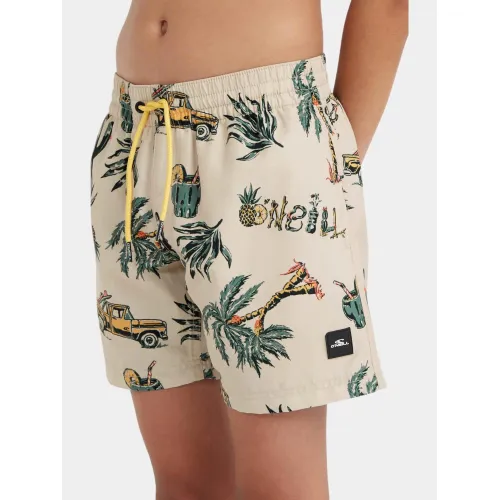 O'Neill Mix & Match Cali Print 13   Swim Shorts Junior-Gyerek Beachshort 37530-Beige Venice Beach