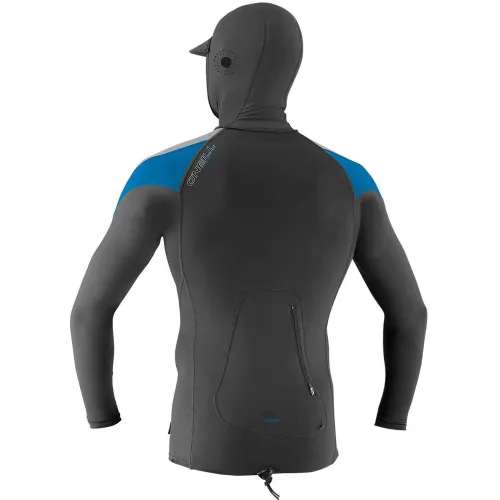 O'Neill Premium Skins O Zone L/S Rash Guard w/Hood Férfi Neoprén FN1-GRAPHITE/COOL GREY/OCEAN