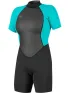 O'Neill WMS REACTOR-2 2MM BACK ZIP S/S SPRING O'Neill WMS REACTOR-2 2MM BACK ZIP S/S SPRING Női Neoprén Z94-BLACK/LIGHT AQUA